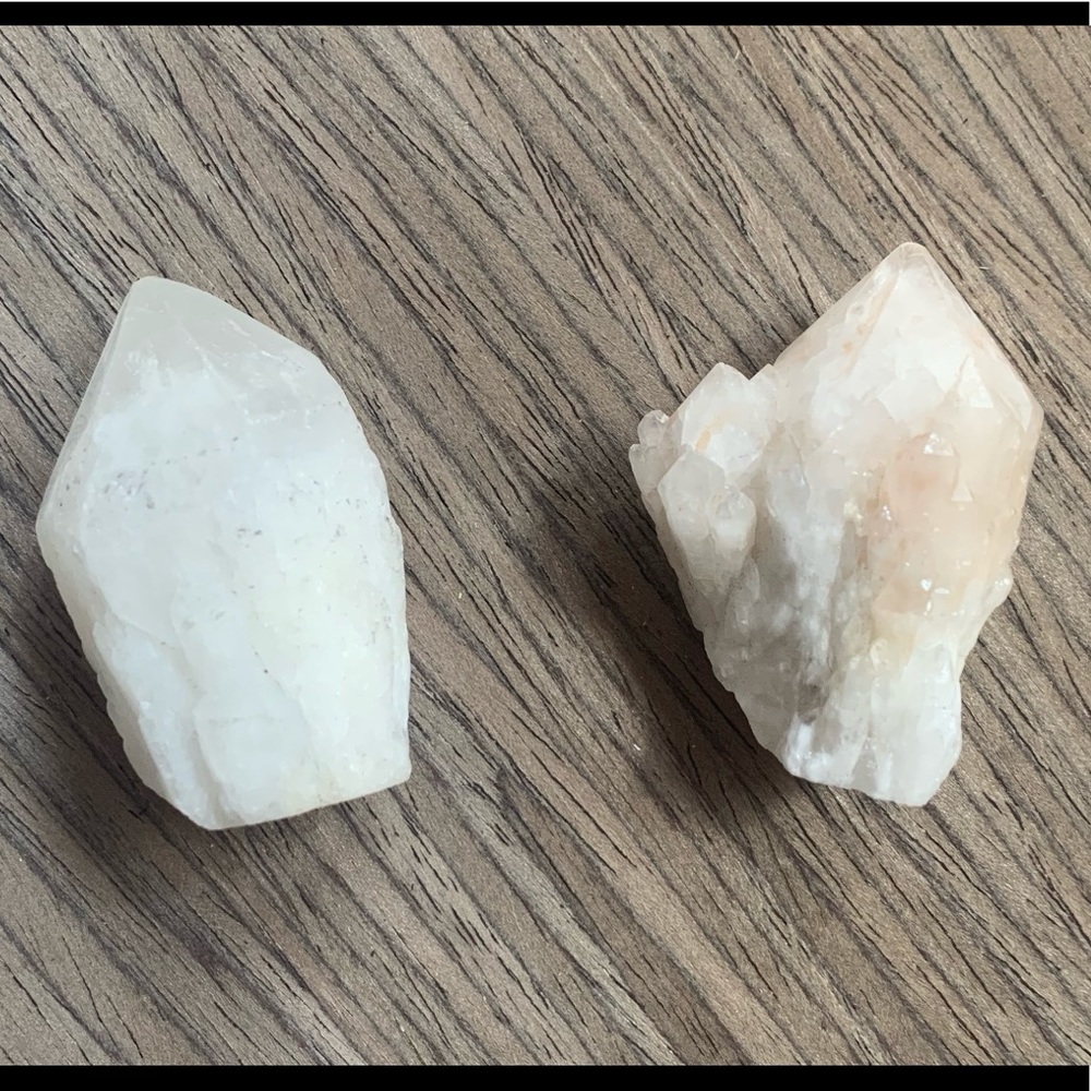 Two Piece Raw Candle Quartz Healing Crystals